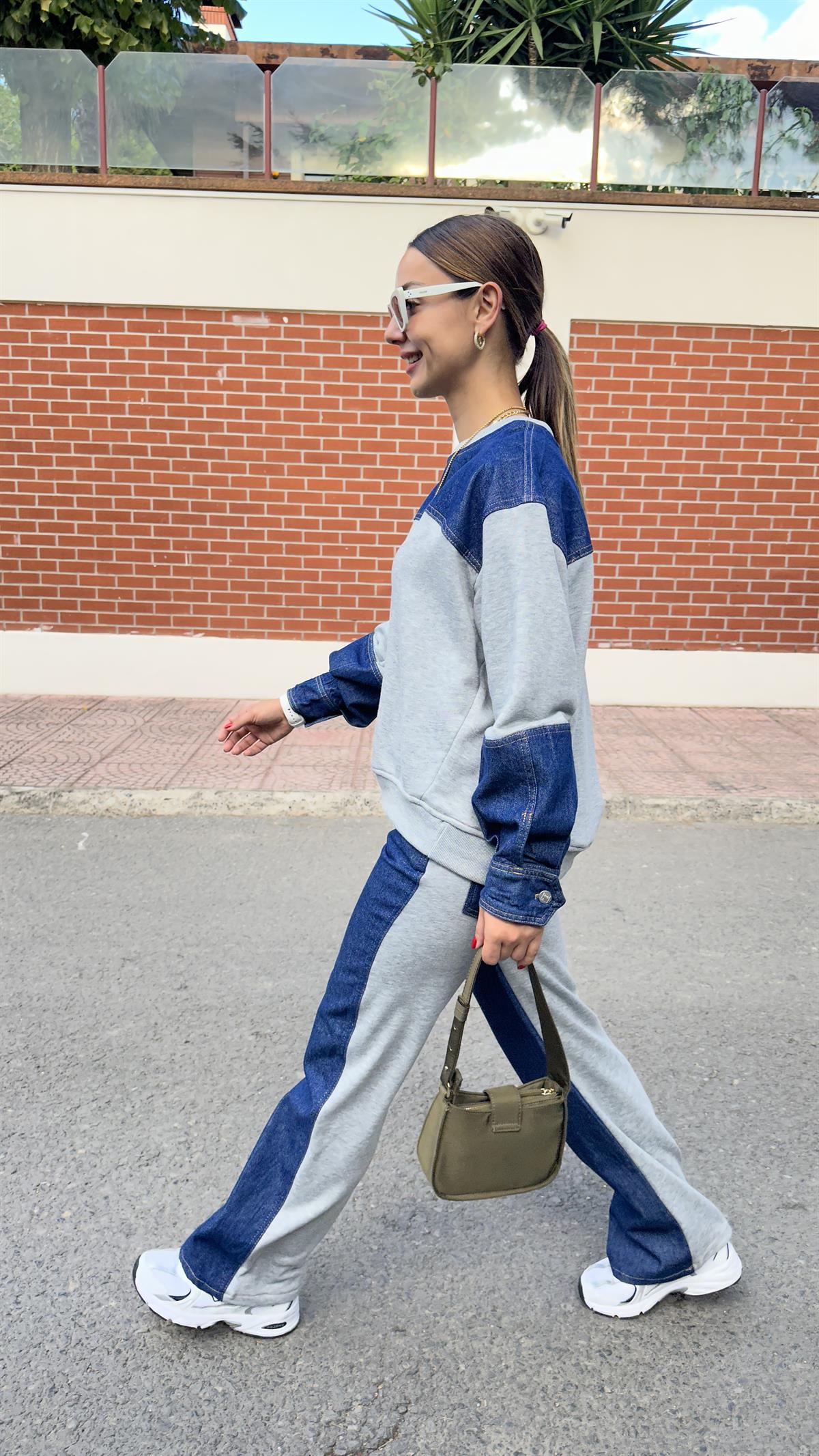 Jean Detaylı Zra Model Eşofman Takımı