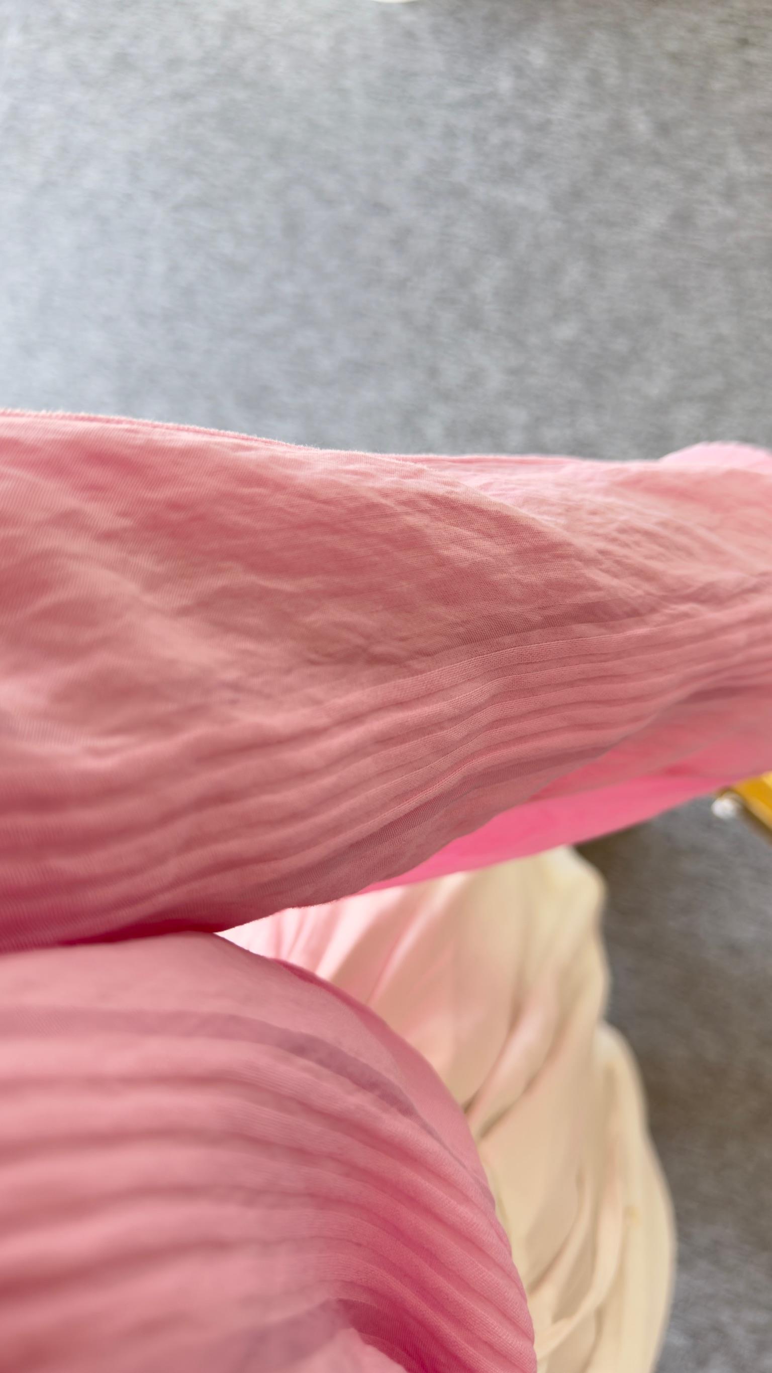 Çizgili Pembe Vual Gömlek