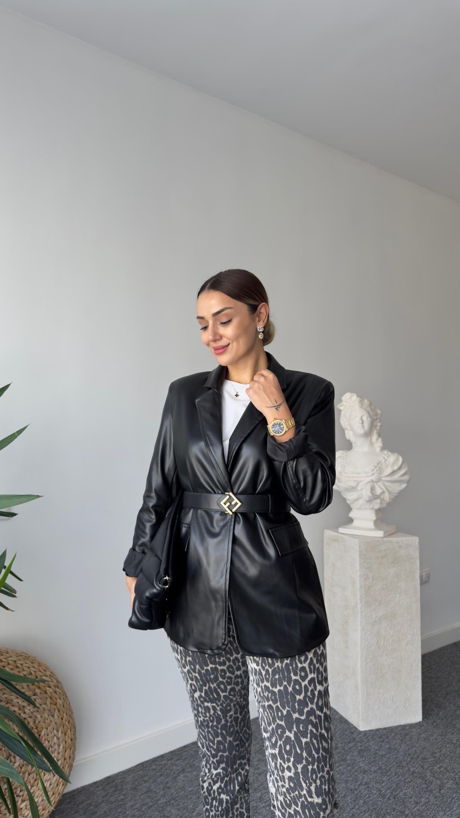 Davizan Tek Düğme Siyah Blazer Ceket