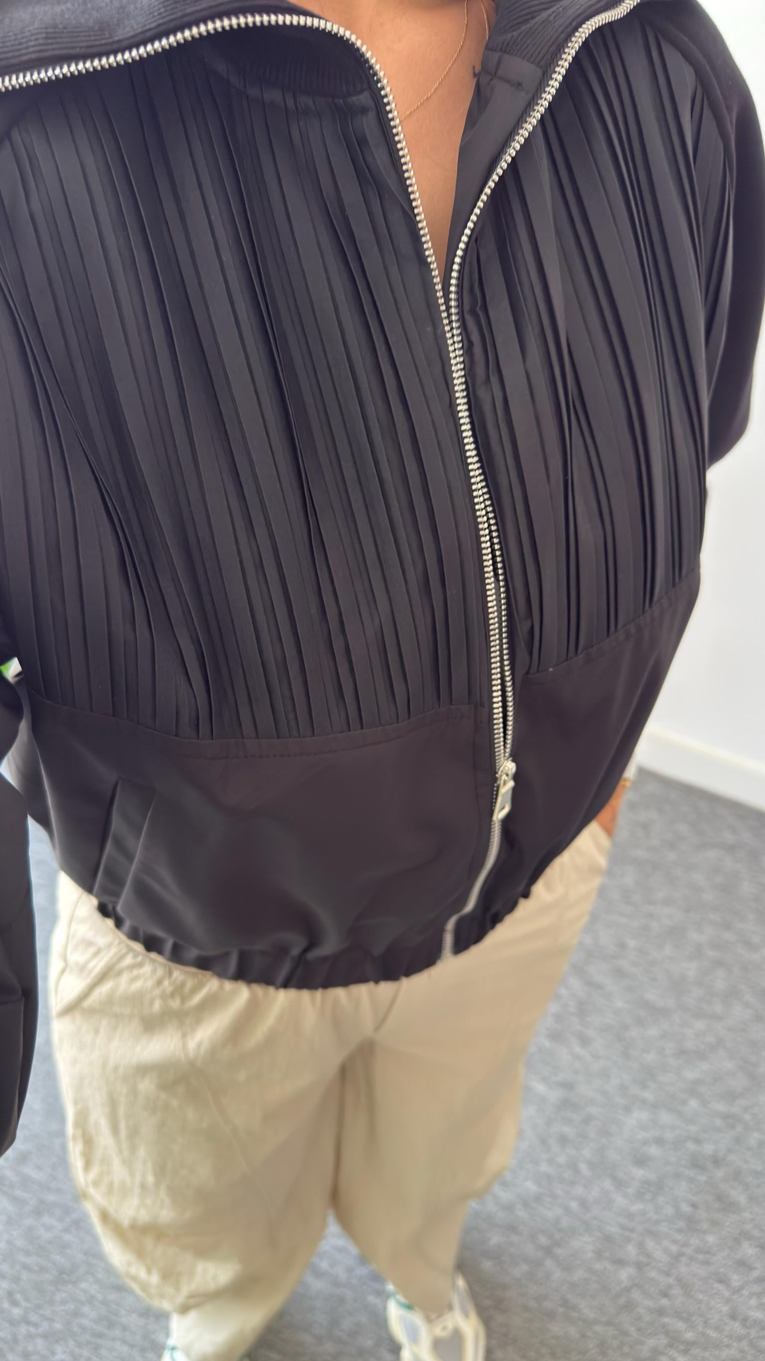 Siyah Ouse Orj Marka Bomber Ceket