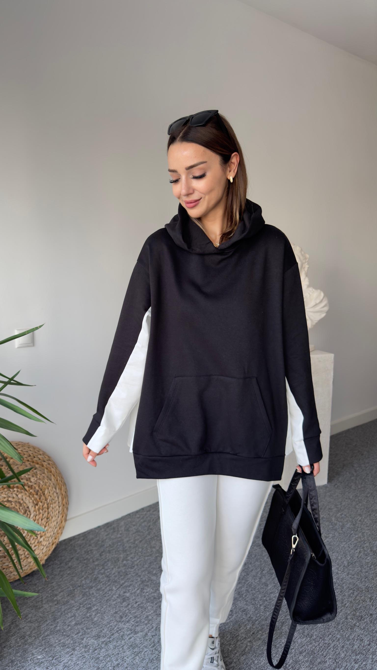 Zra Model Siyah Şardonlu Sweatshirt