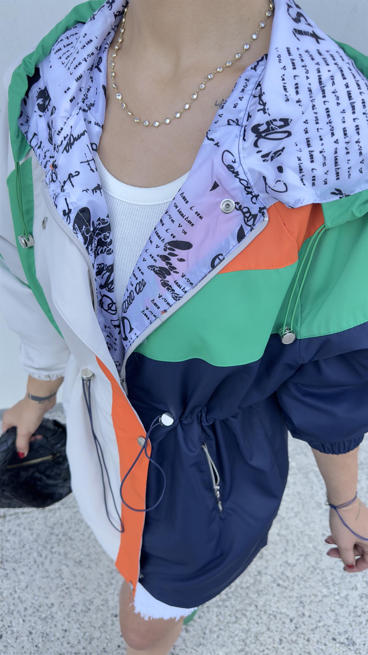 Çok Renkli Tasarım Trençkot