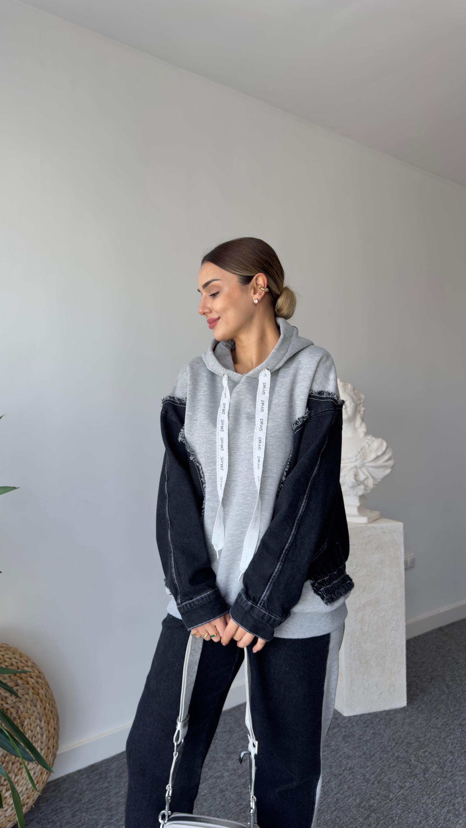 Hector Kot Garnili Kapüşonlu Sweatshirt