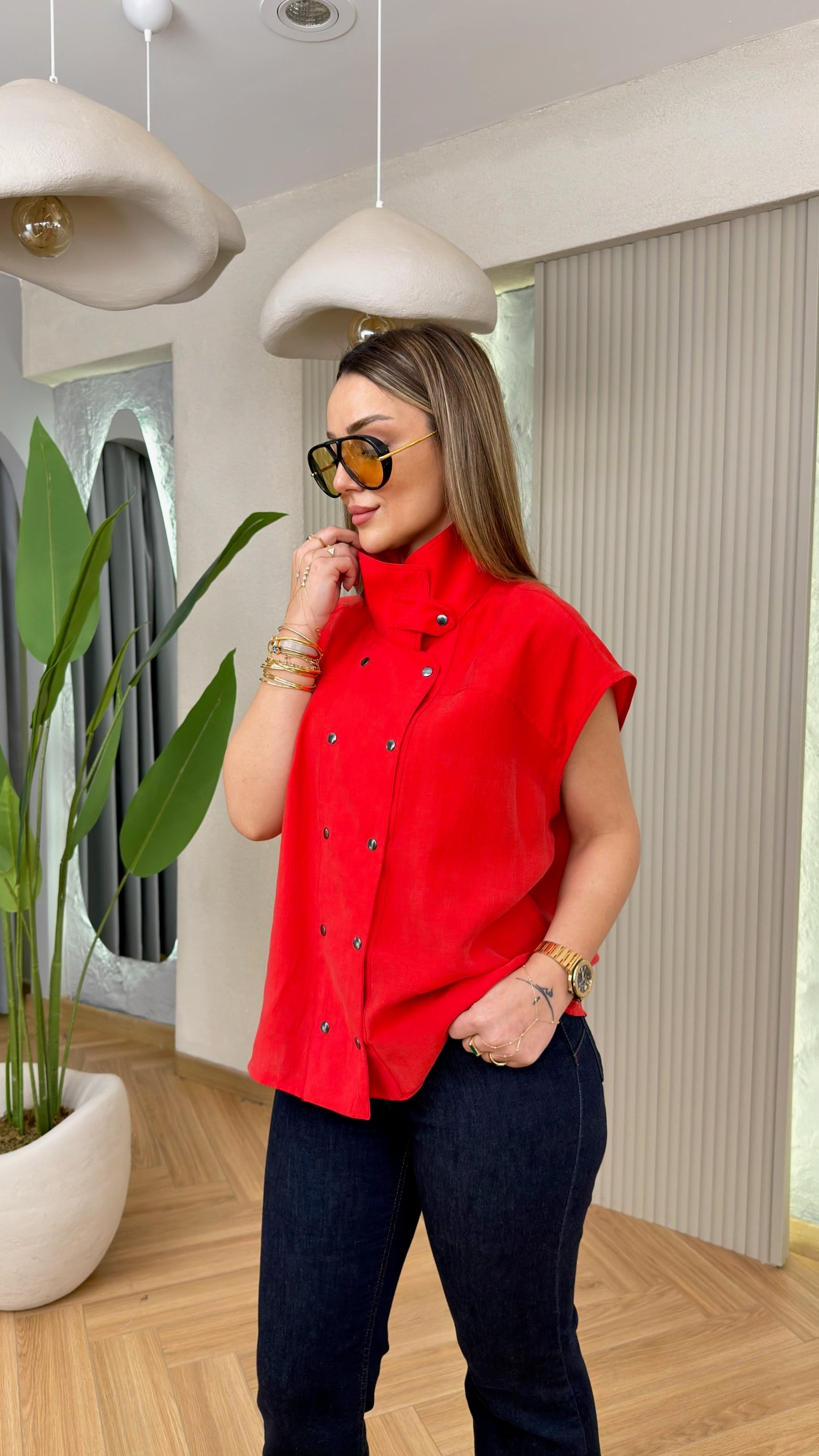 Kırmızı Wion Massi Model Tensel Yelek