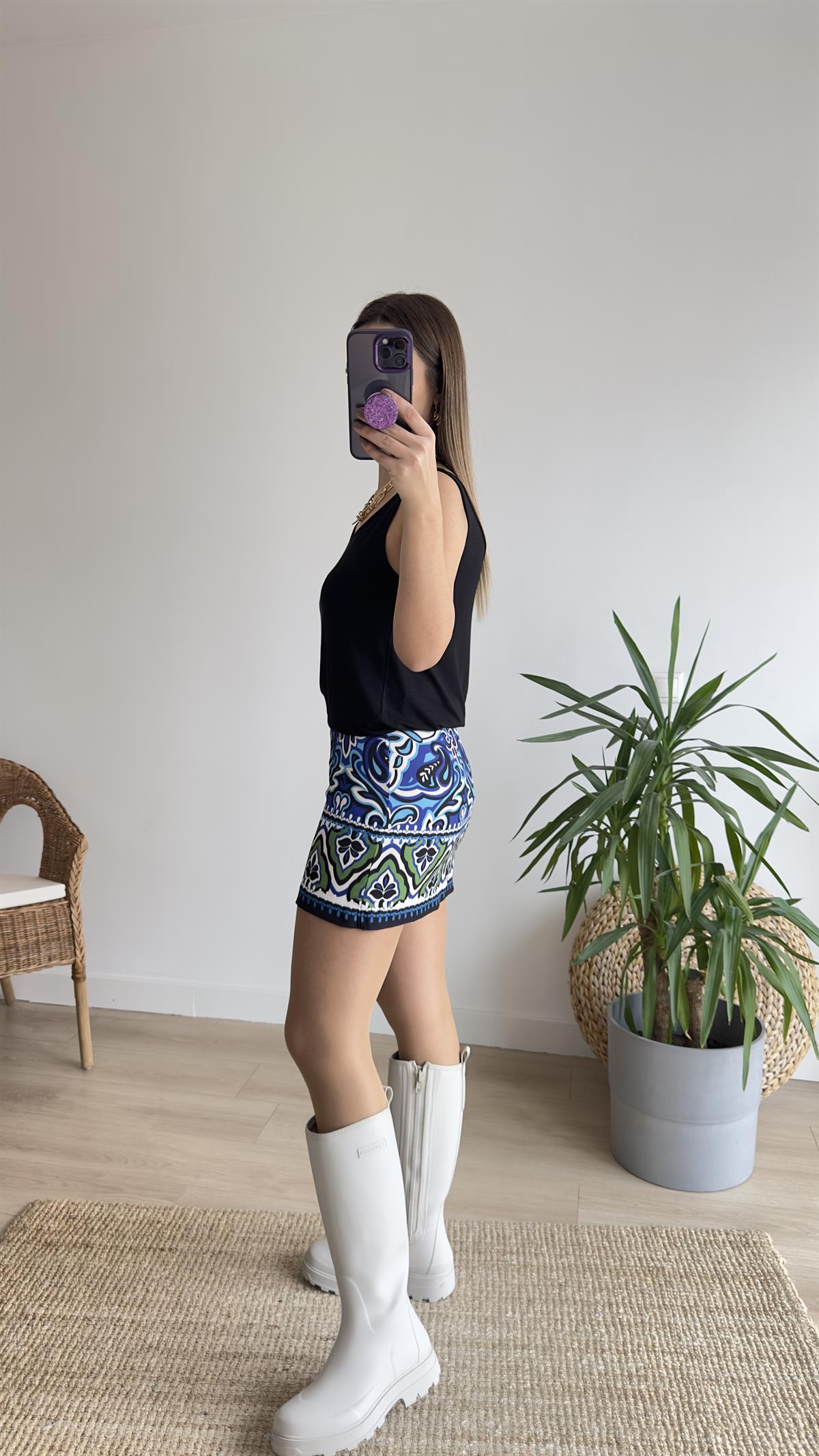 Zra Model Etnik Desen Etek