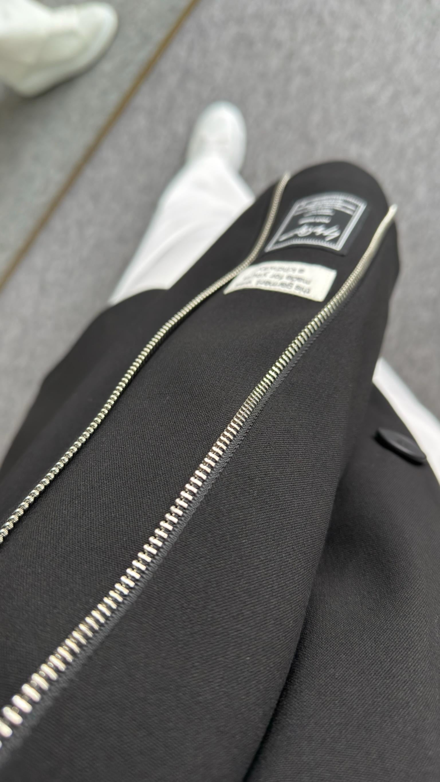 Listo Fermuar Detaylı Siyah Blazer Ceket