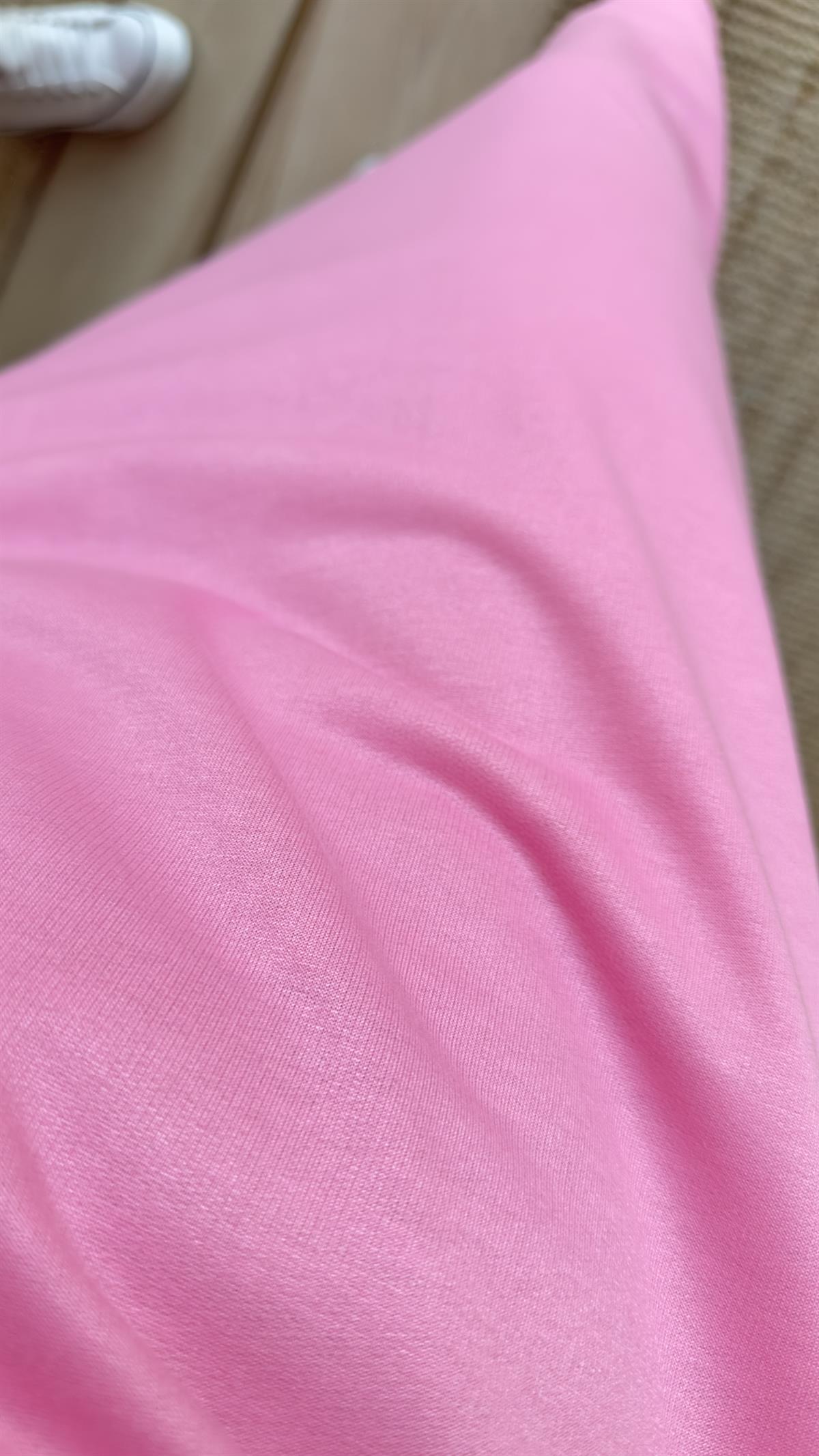 Camex Yazı Detaylı Pembe Elbise