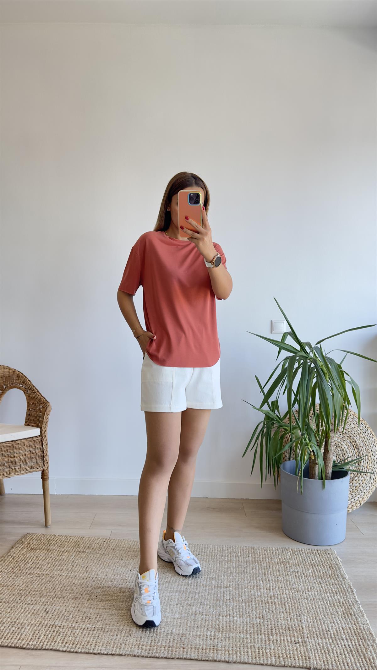 Kiremit Oys Lazer Kesim Tshirt