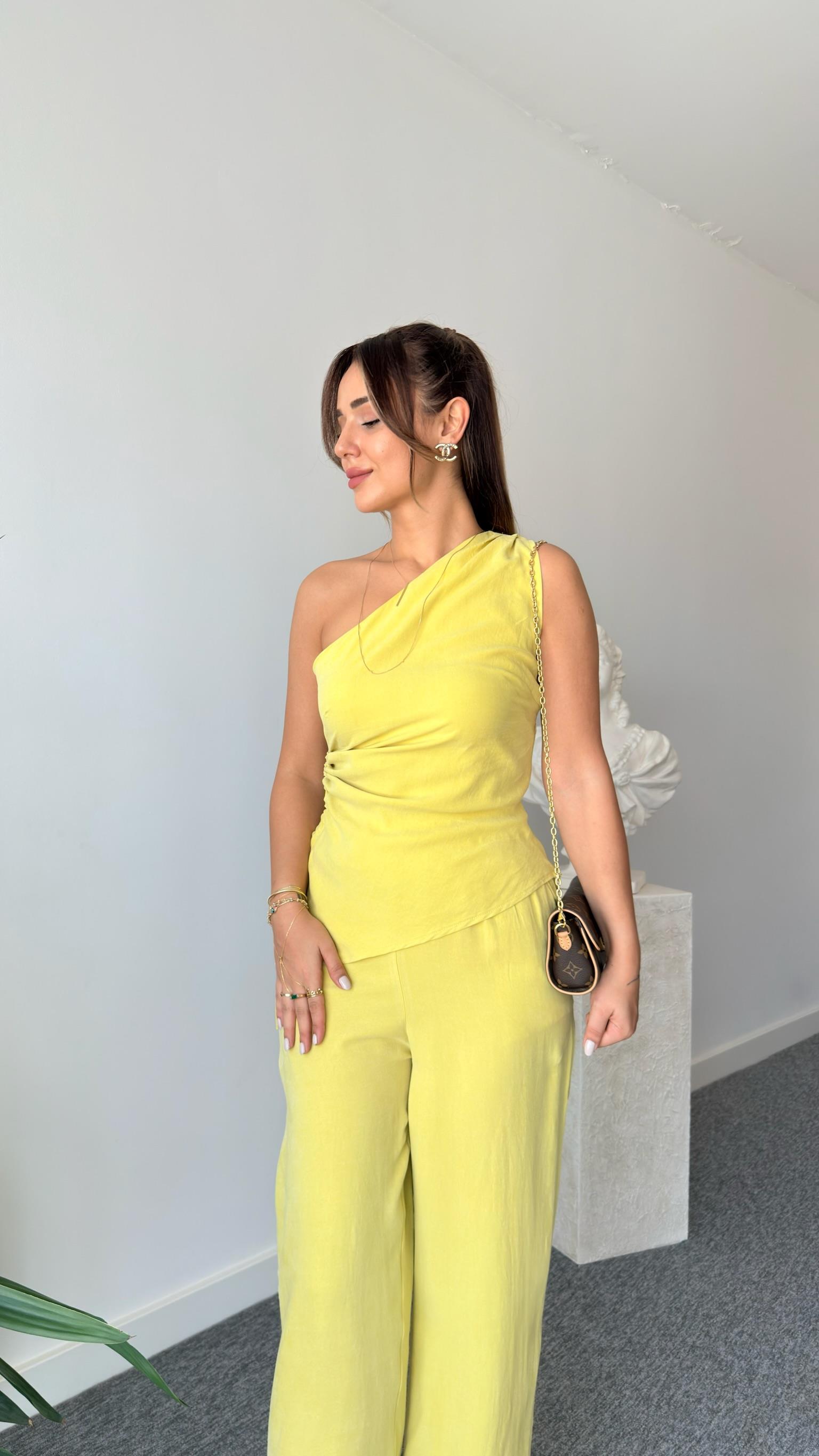 Olive Harki Tek Omuz Tensel Takım