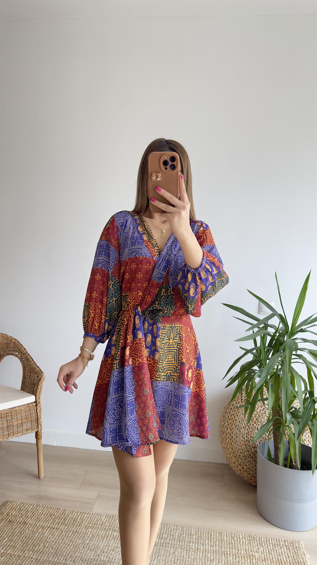 Luce Zra Model Etnik Desen Elbise 