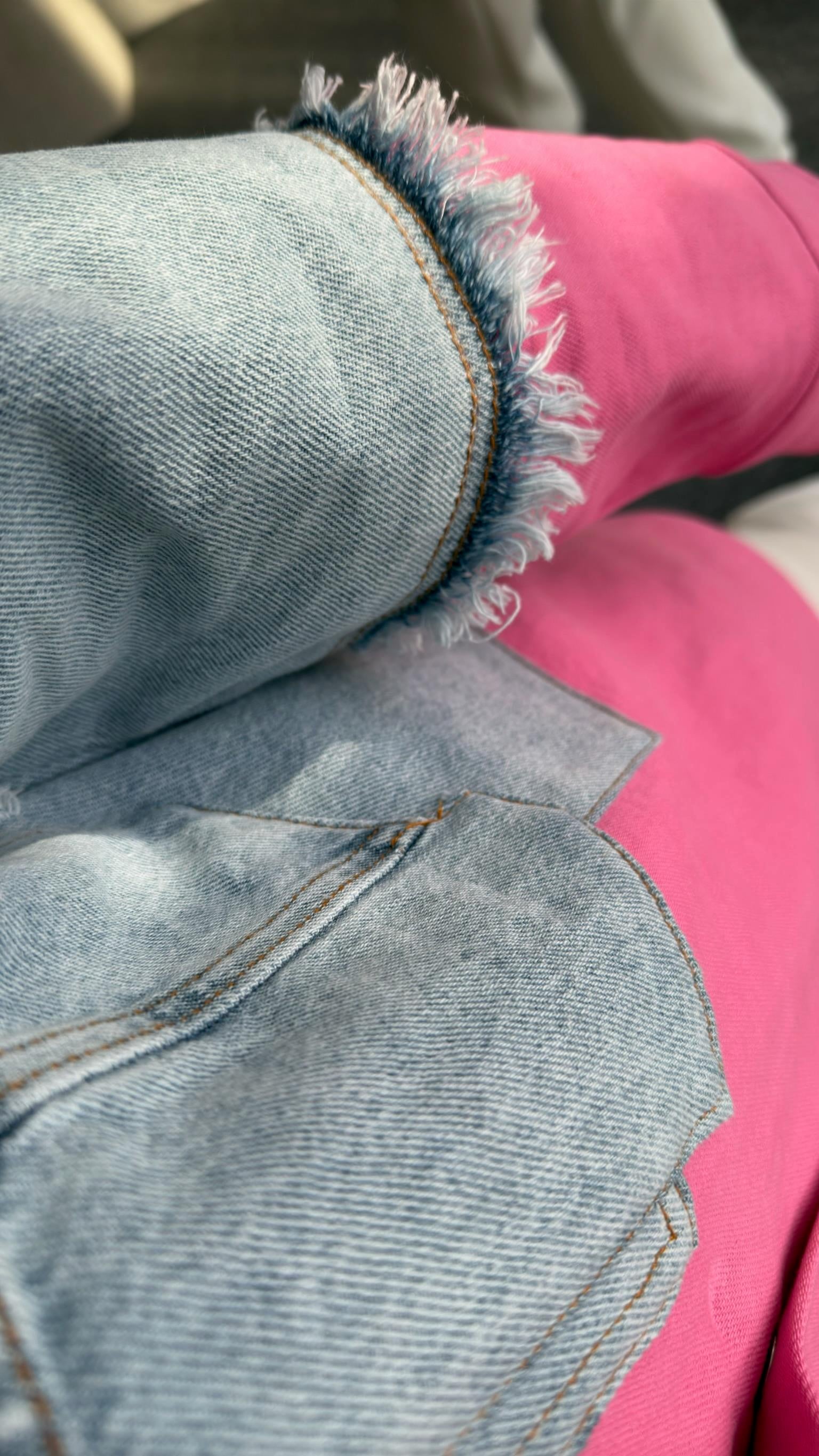 Porte Kot Garnili Salaş Pembe Ceket