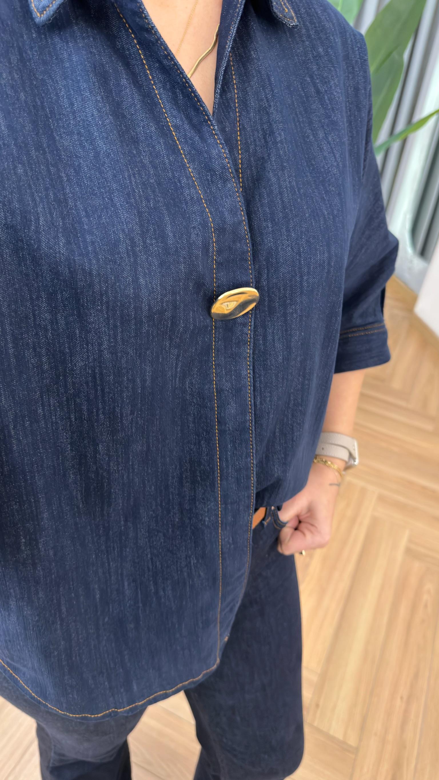 Gold Aplikeli Zra Model Tensel Kot Gömlek