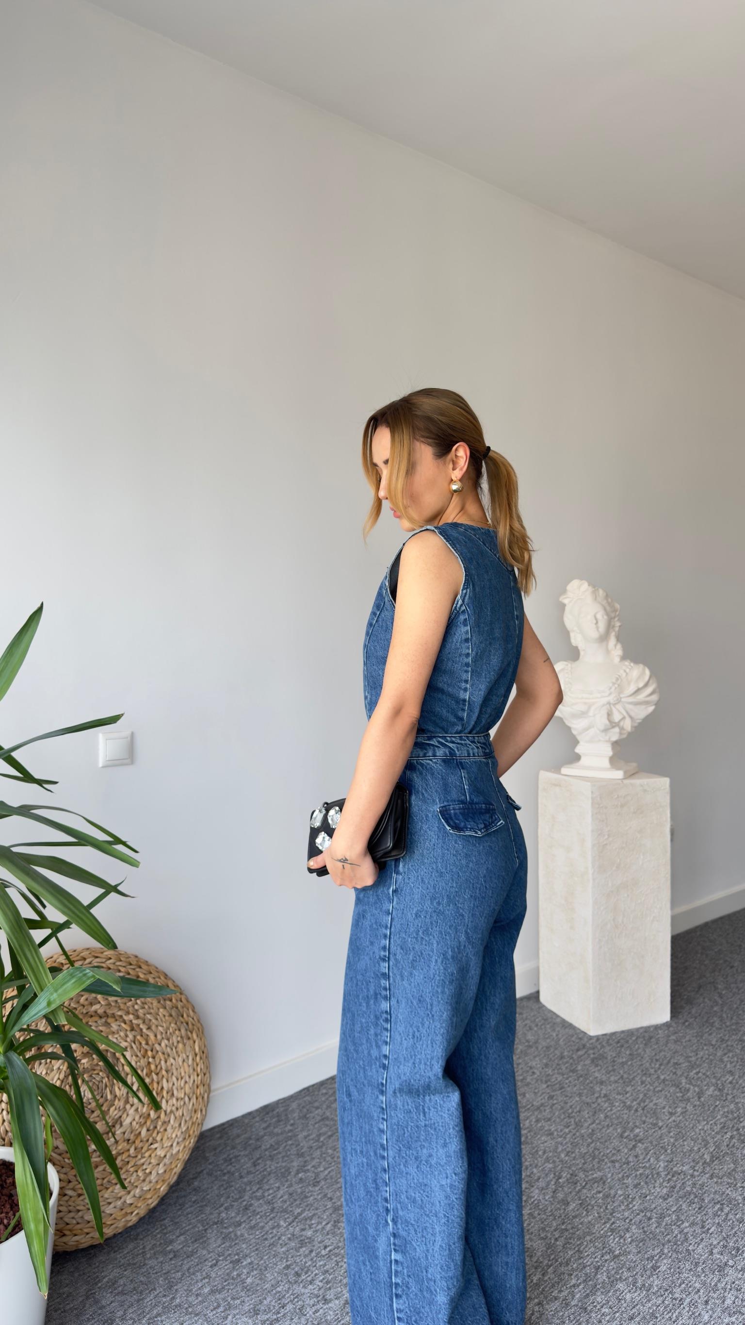 Elite Mavi Yelekli Jean Takım