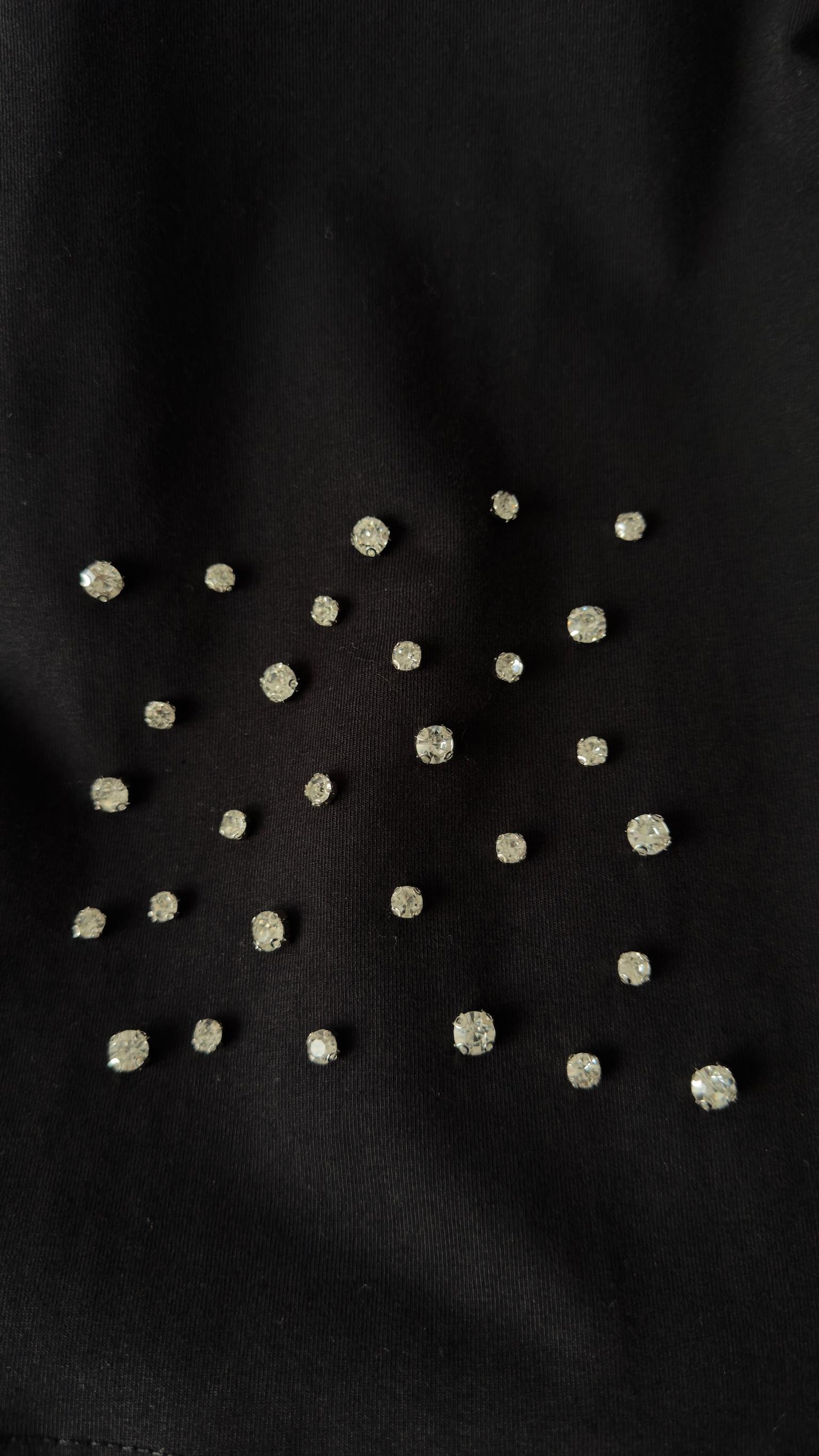 Brshk Taş Detaylı Siyah Tshirt