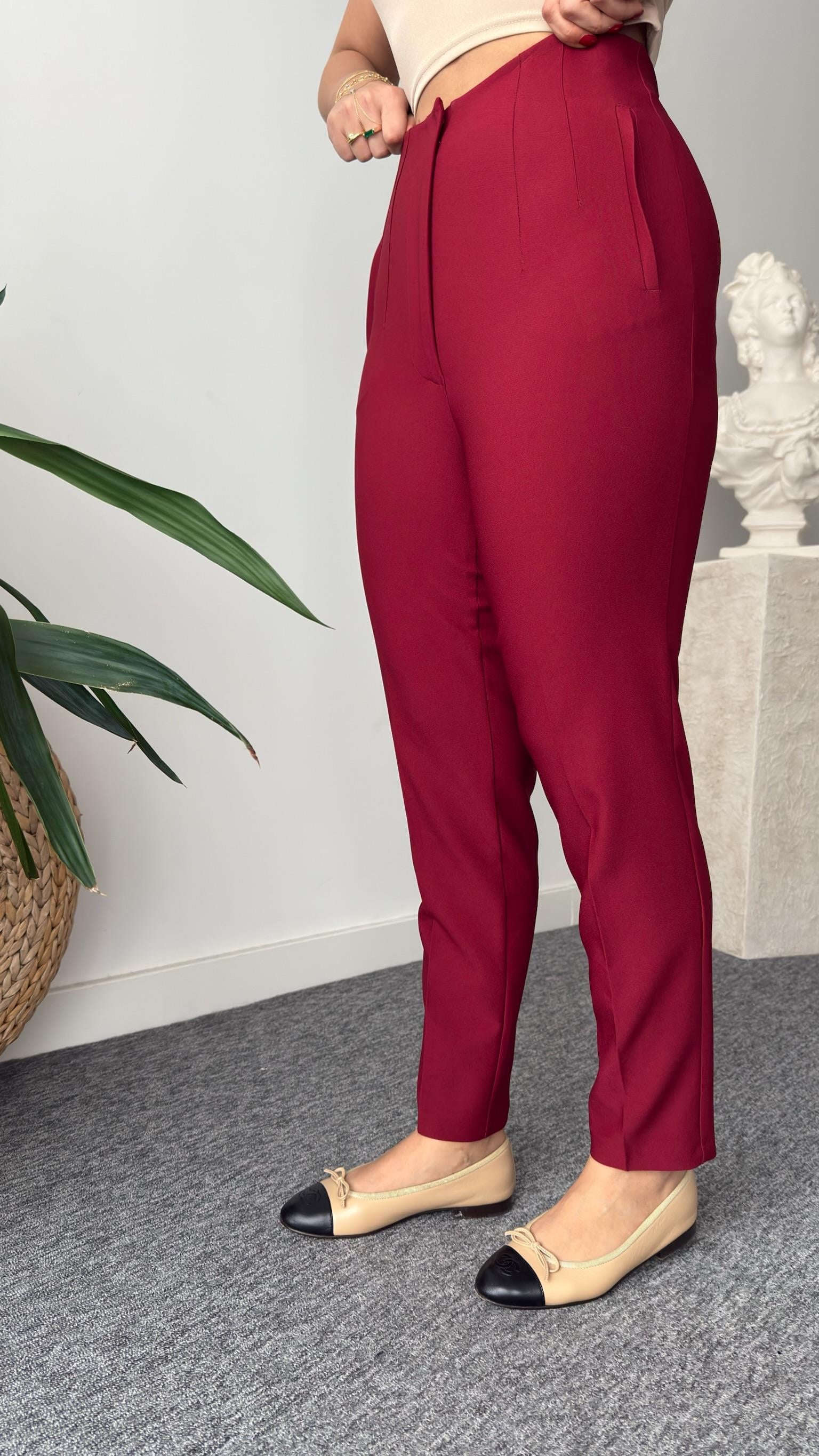 Bordo Zra Model Pensli Pantolon