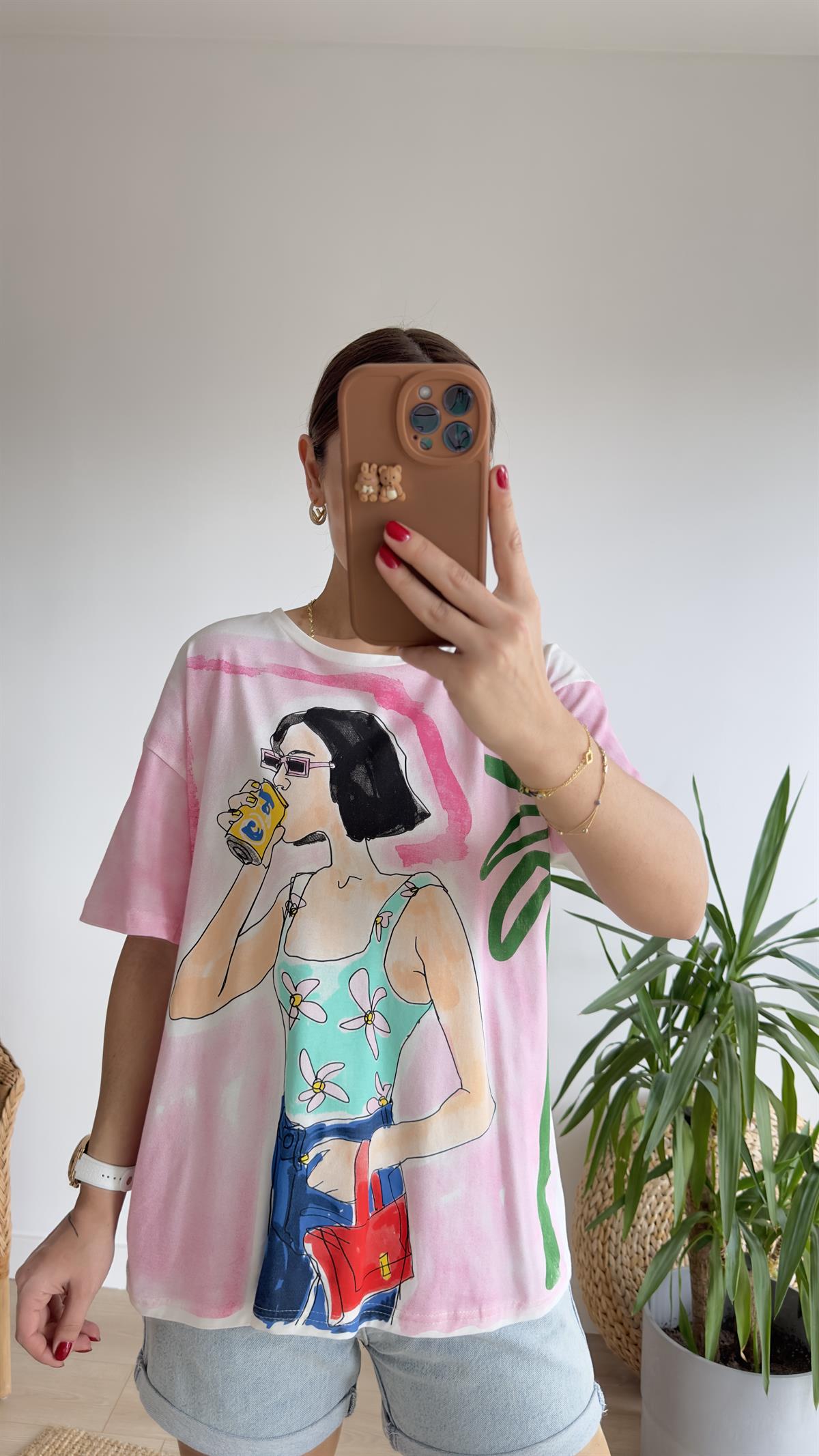 Dora Kız Baskılı Renkli Tshirt