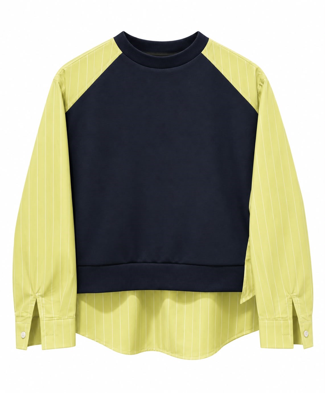 Lacivert Loref Gömlek Detaylı Sweatshirt