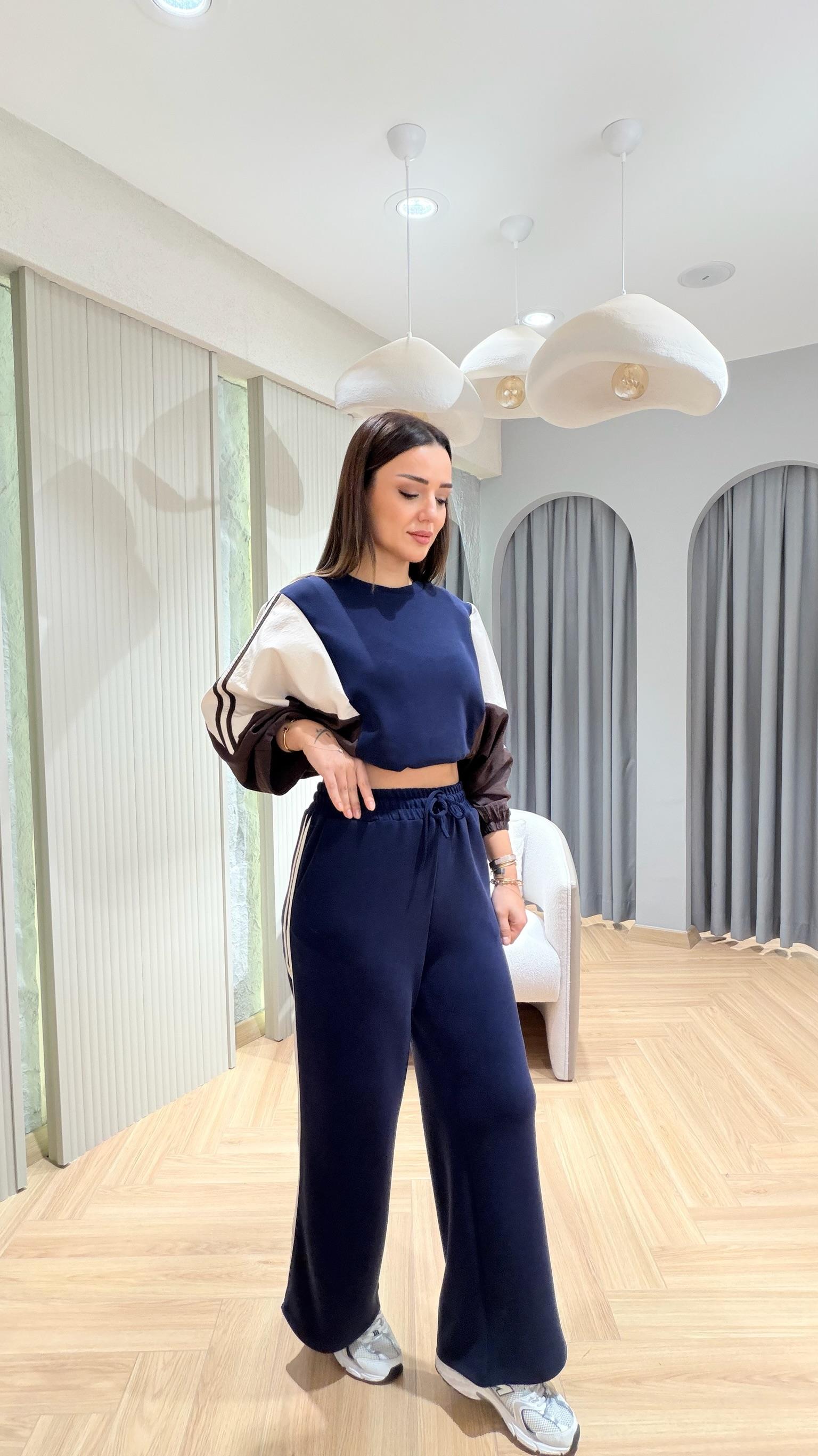 Lacivert Color Blok Mix Tasarım Takım
