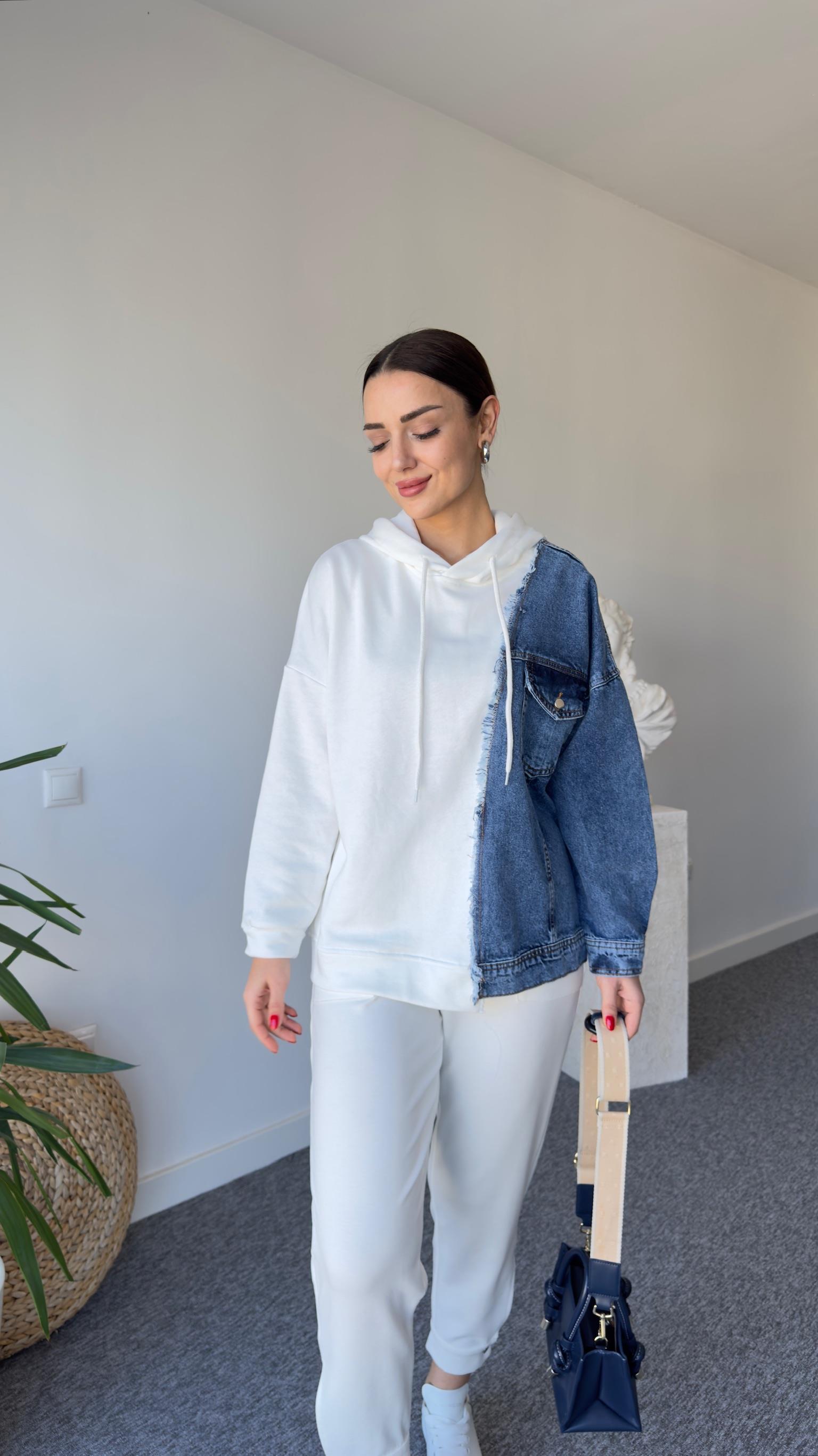 Sean Orj Model Kot Garnili Kapüşonlu Sweat