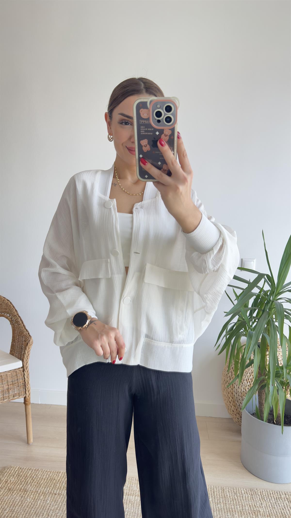 Miray Marka Model Beyaz Ceket