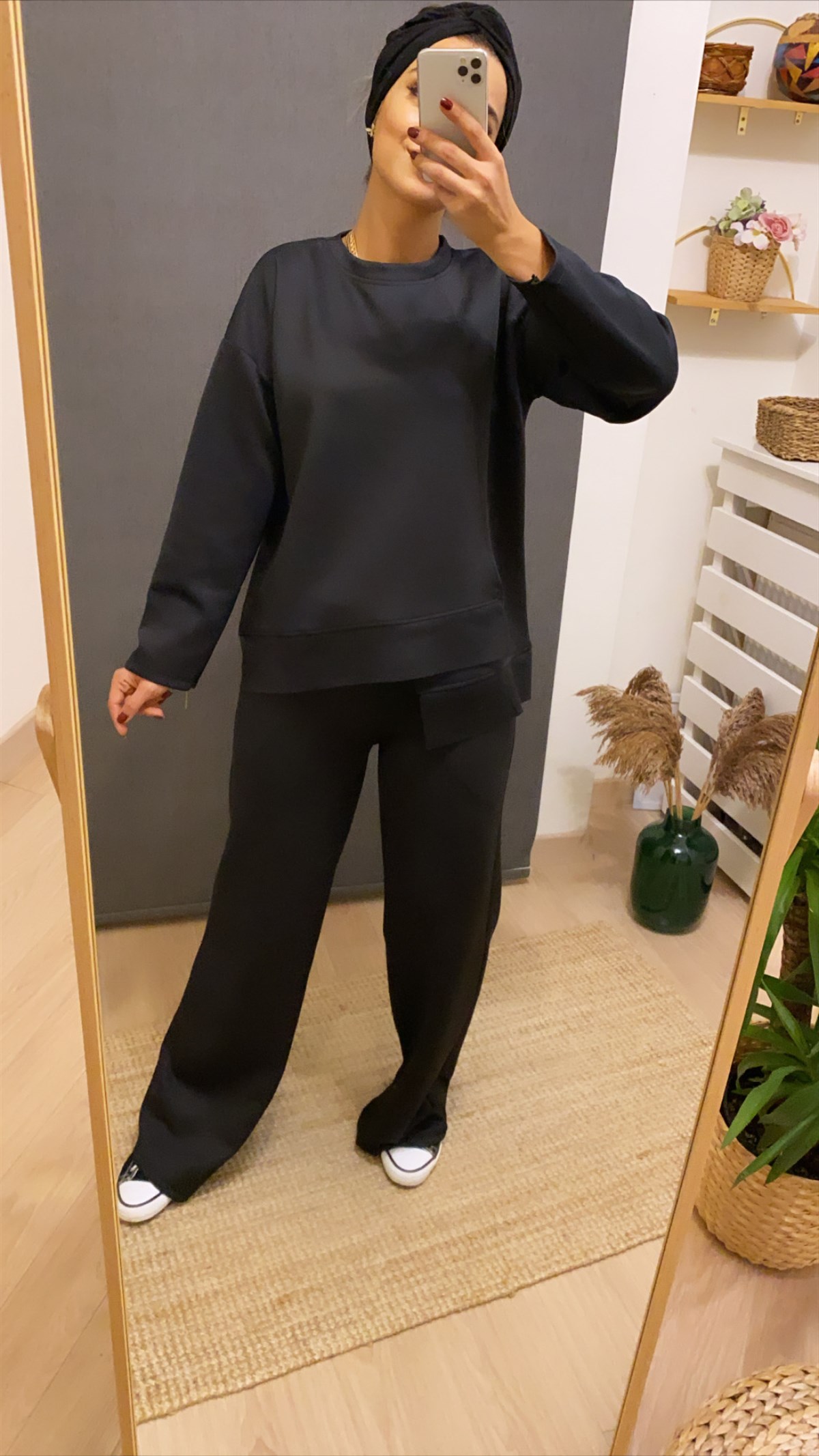 Asimetrik Scuba Siyah Sweat