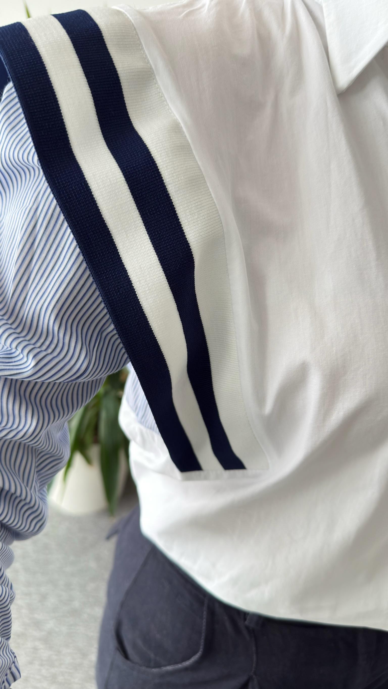 Strip Detaylı Garnili Gömlek
