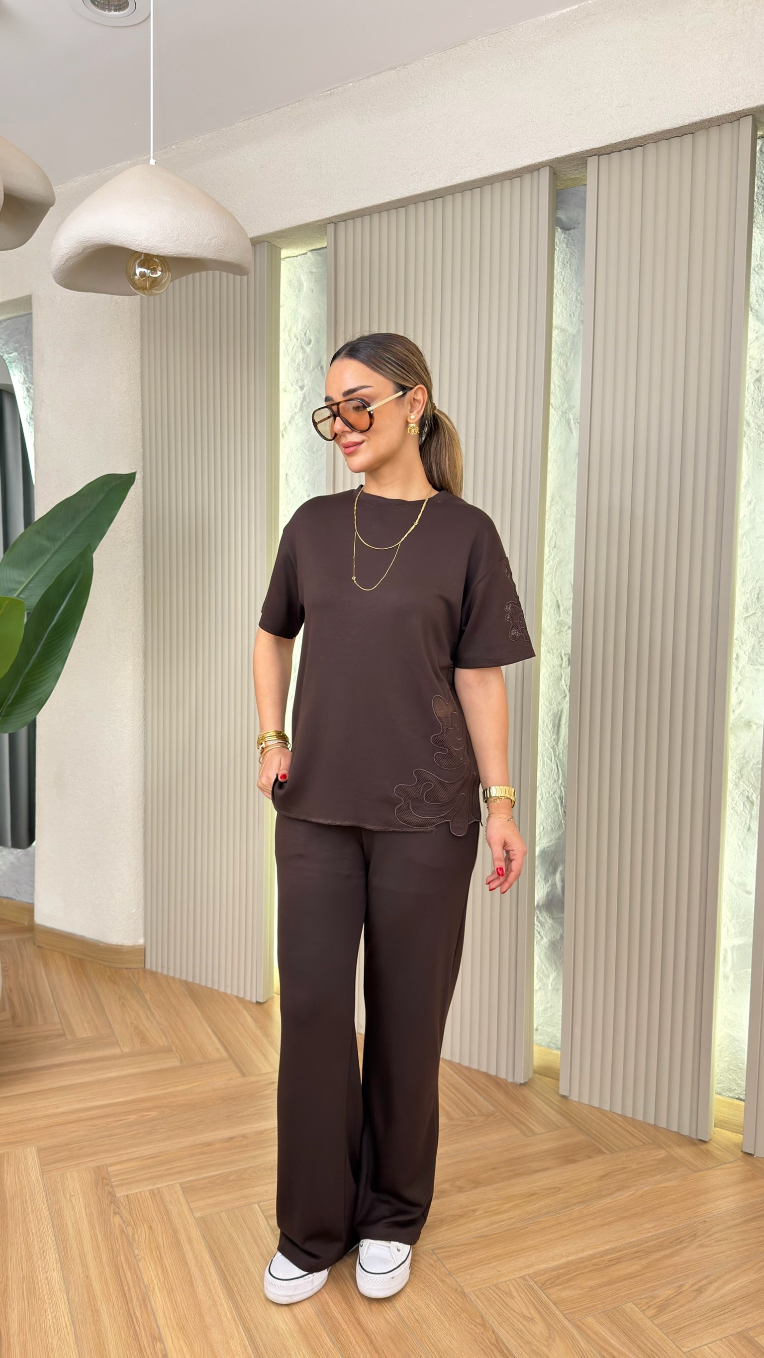 Kahve Orj Model File Nakış Detaylı Modal Takım