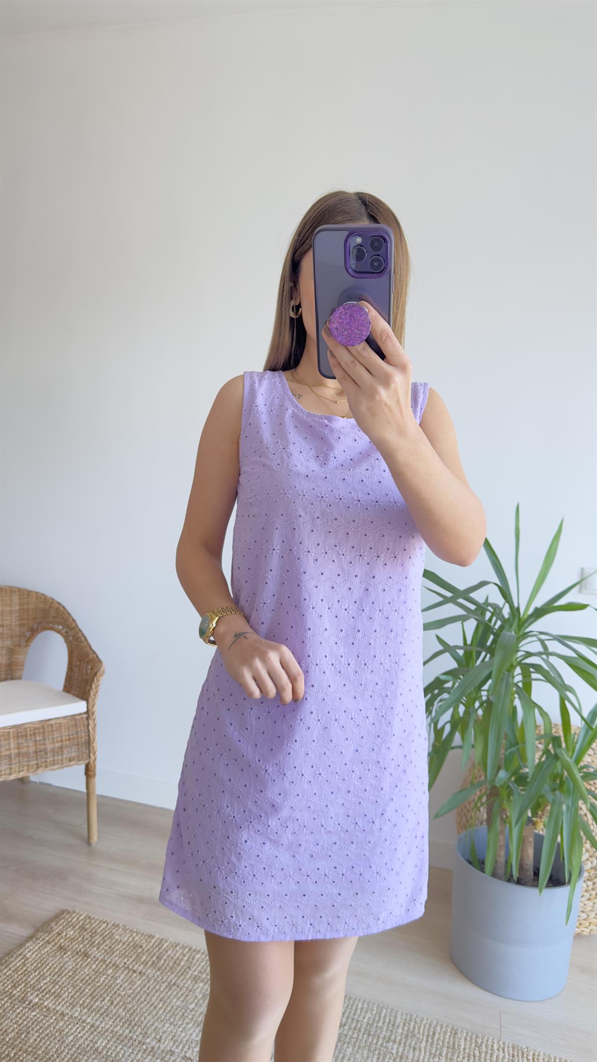 Violet Lila Orj Marka Fisto Elbise  