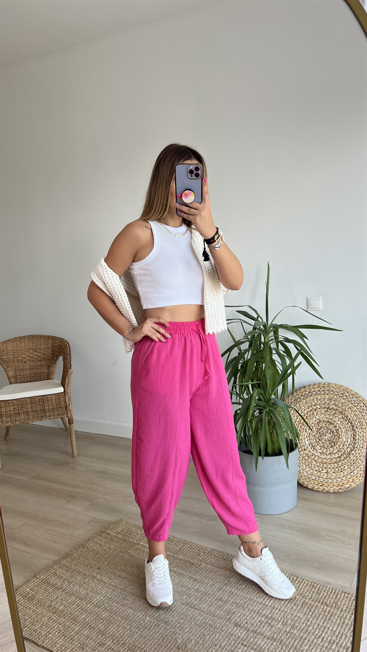 Pembe Şalvar Pantolon