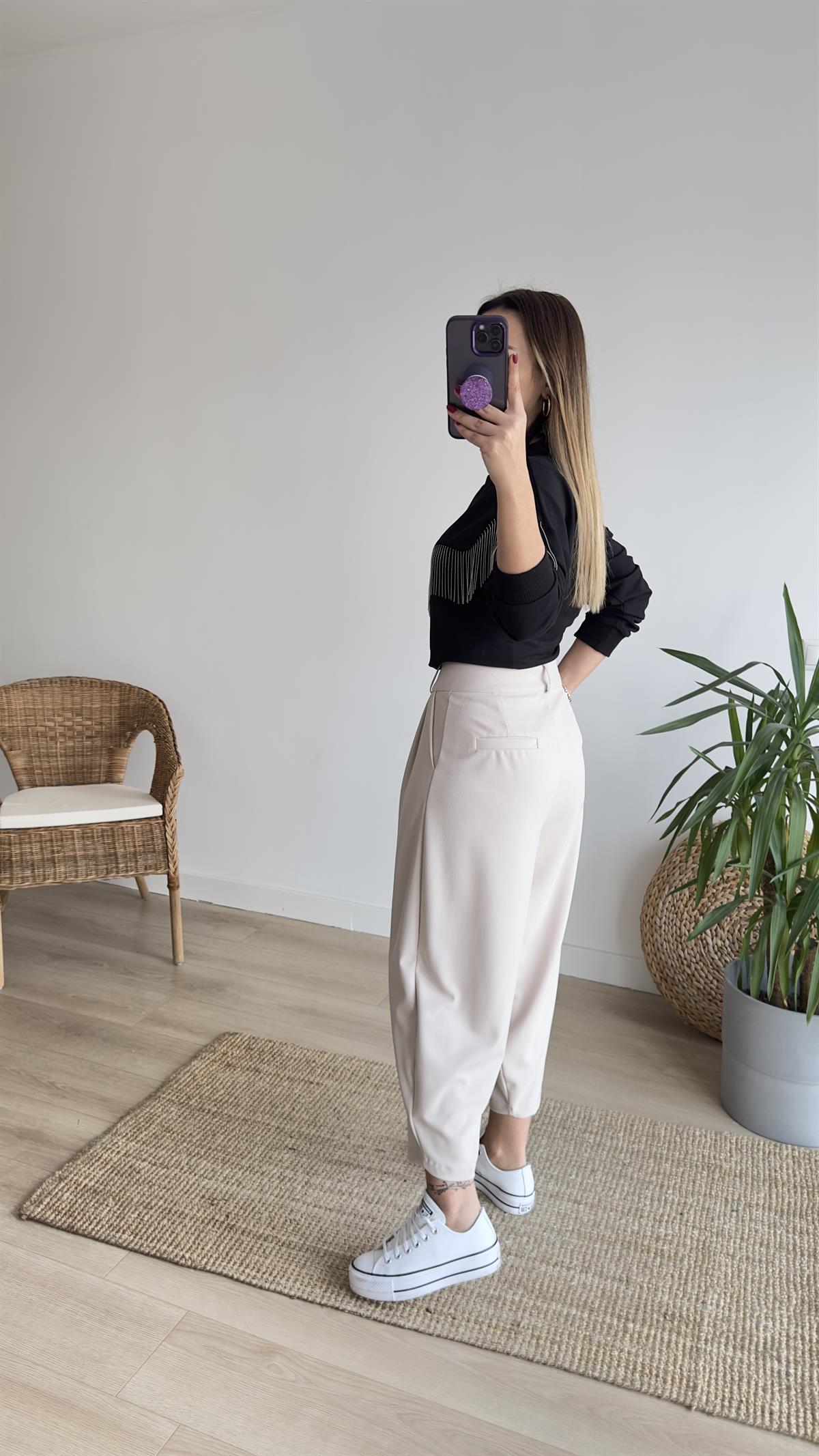 Şalvar Model Bej Pantolon
