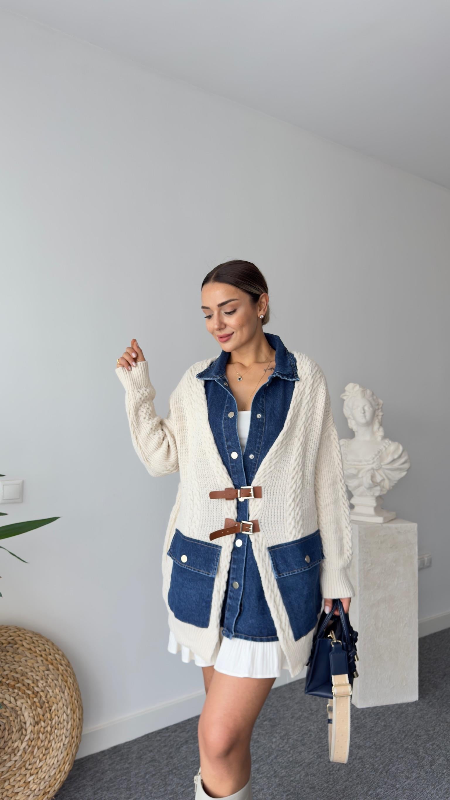 Neil Kot Gömlek Parçalı Tasarım Hırka