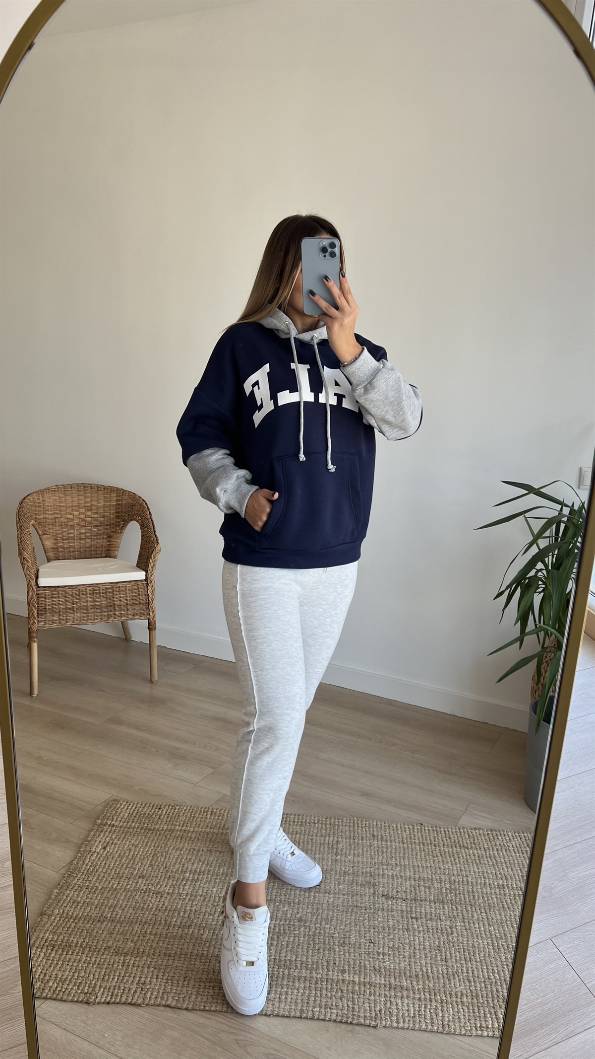  Yale Baskı Lacivert Sweat