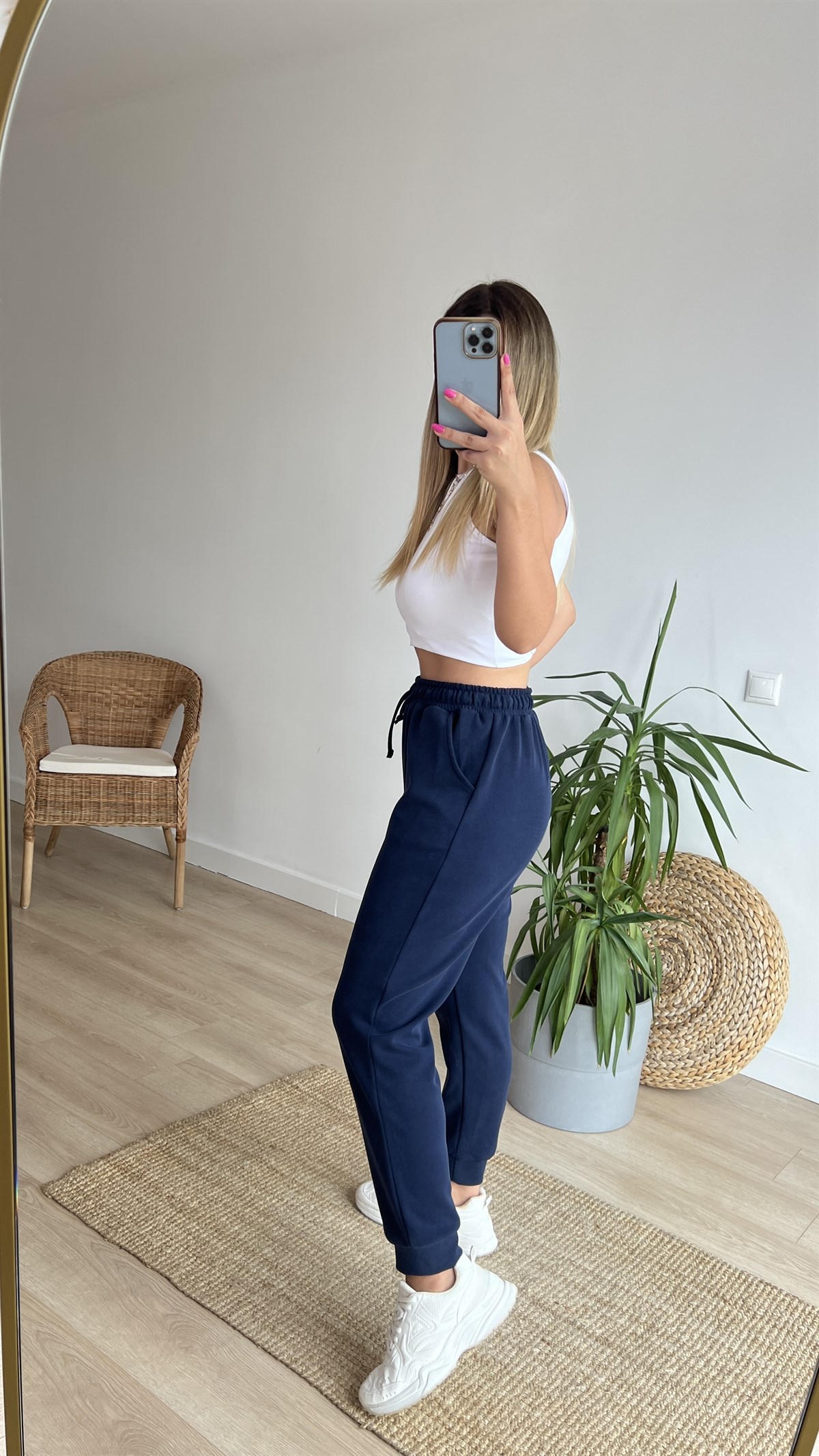 Lacivert Modal Kumaş Eşofman Altı