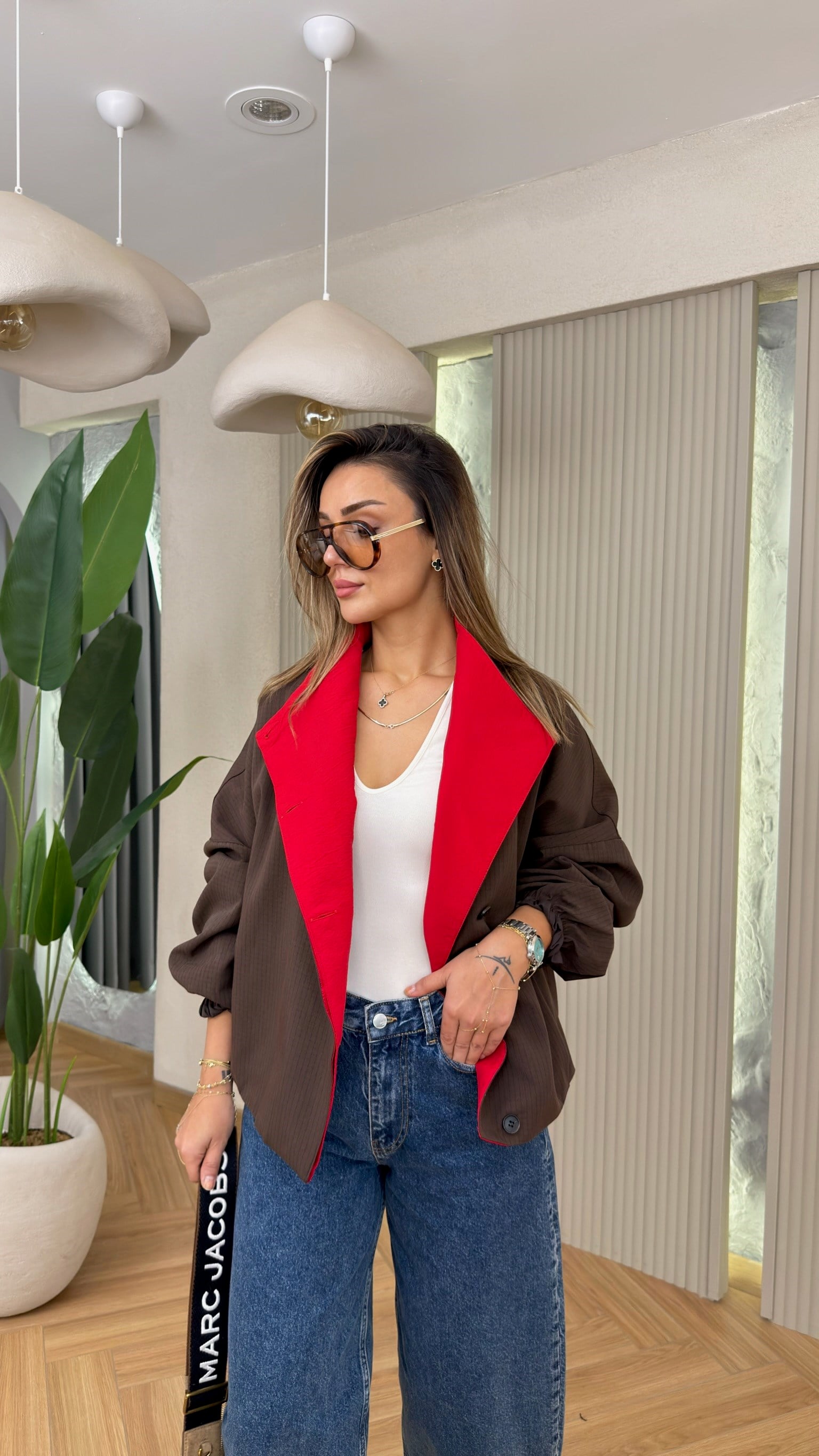 Kahve Salwa Premium Ceket