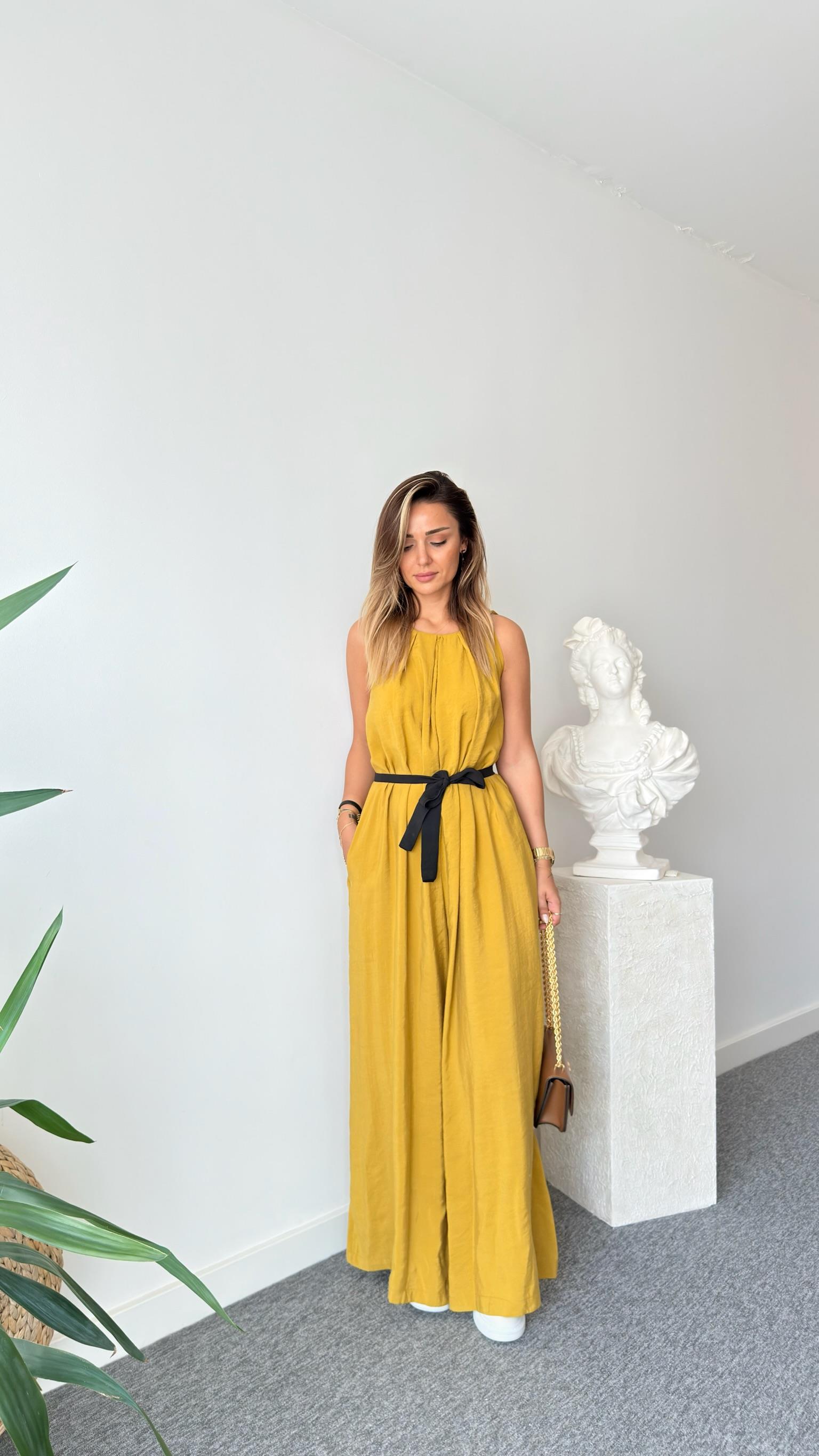 Olive Maja Orj Marka Kuşaklı Tulum