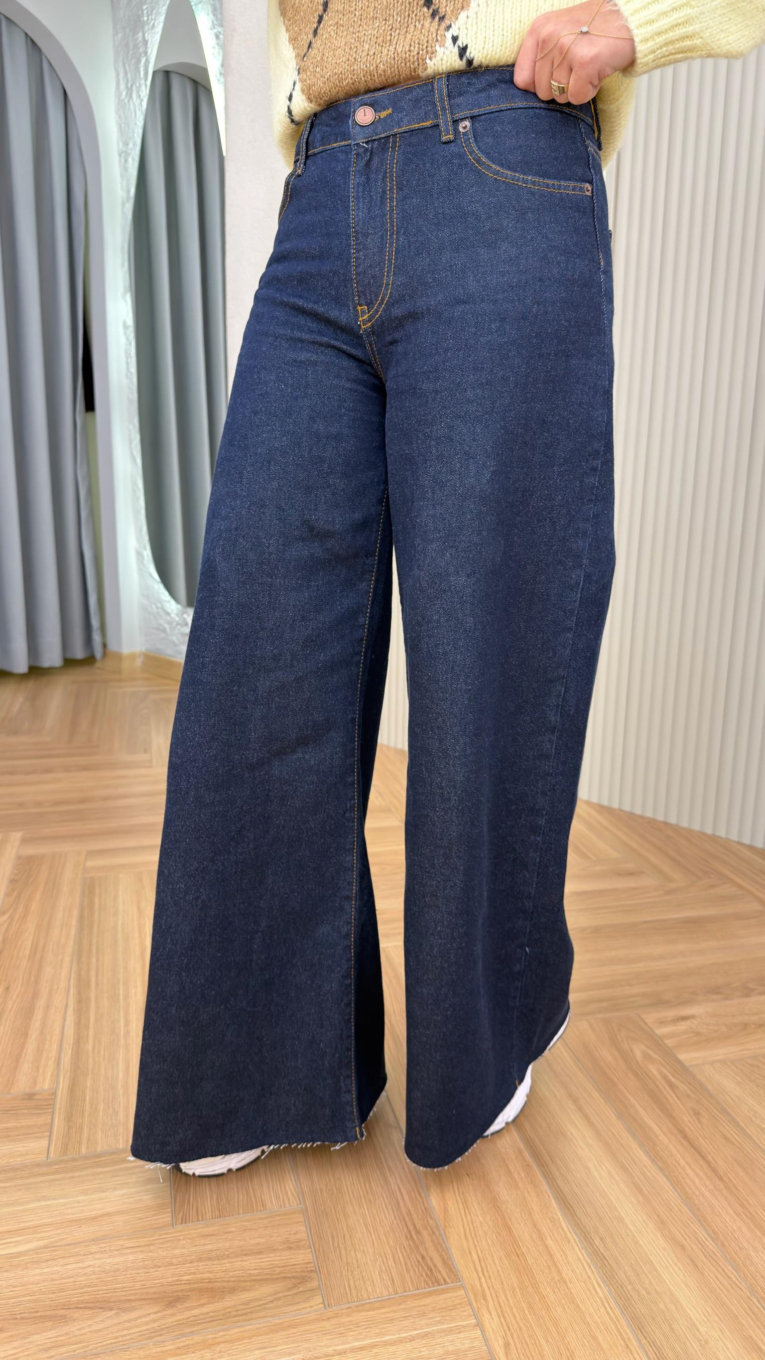 Laos Lacivert Bol Paça Jean