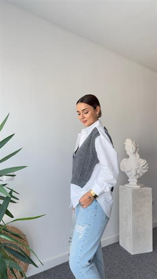 Tws Model Zincir Detaylı Tasarım Gömlek