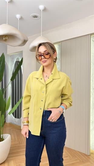 Yeşil Lucinda Muadil Premium Tensel Gömlek