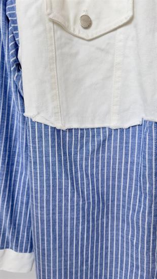 Diyo Garnili Çizgili Gömlek Ceket