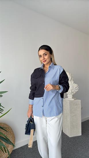 Gilbert Kot Garnili Çizgili Gömlek