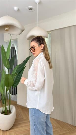 Kolu Dantel Detaylı  Zra Model Gömlek