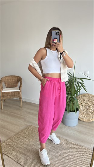 Pembe Şalvar Pantolon