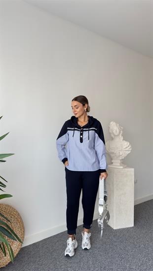 Rocca Gömlek Garnili Düğmeli Modal Sweat