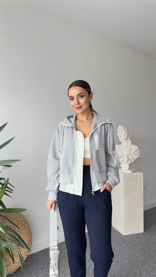 Vanue Marka Model Tasarım Gri Ceket