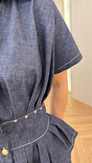 Hounde Gold Drop Çakımlı Jean Gömlek