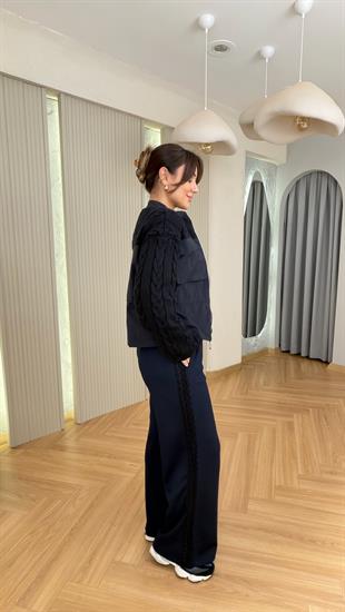 Lacivert Nueva Marka Muadili Triko Garnili Takım