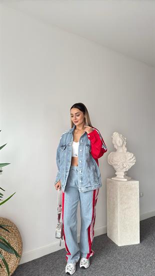 Tonio Kırmızı Şeritli Jean Takım