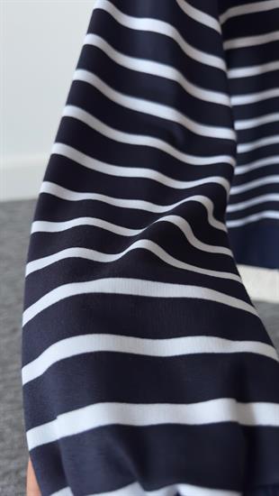 Çizgili Fermuar Detay Laci Sweatshirt