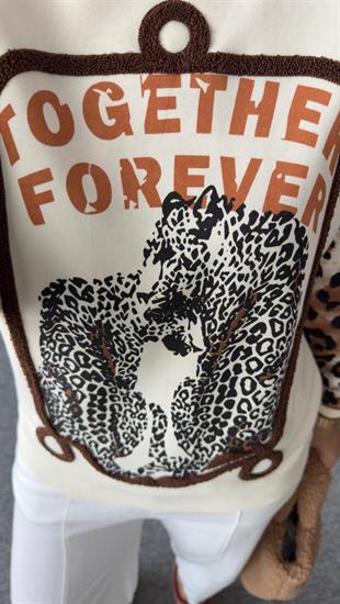 Brat Kollar Leopar Desenli Baskılı Sweat