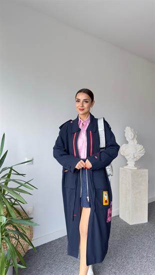 Swean Nakış Detaylı Tasarım Trençkot